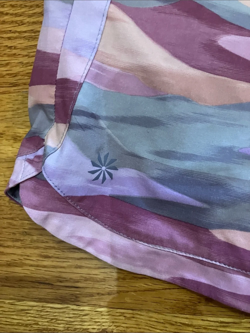 Athleta Girls Light Pink Tank with Pink & Purple Camo Shorts Sz 14 EUC